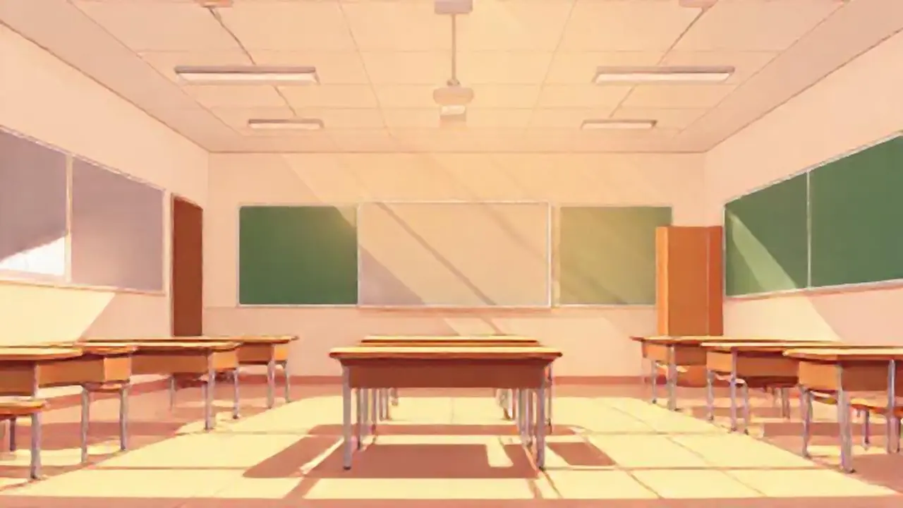 Aula vacía, luz desvanecida