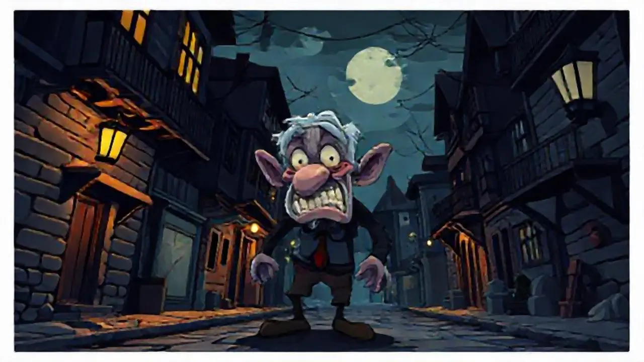 Un anciano solitario en la oscuridad