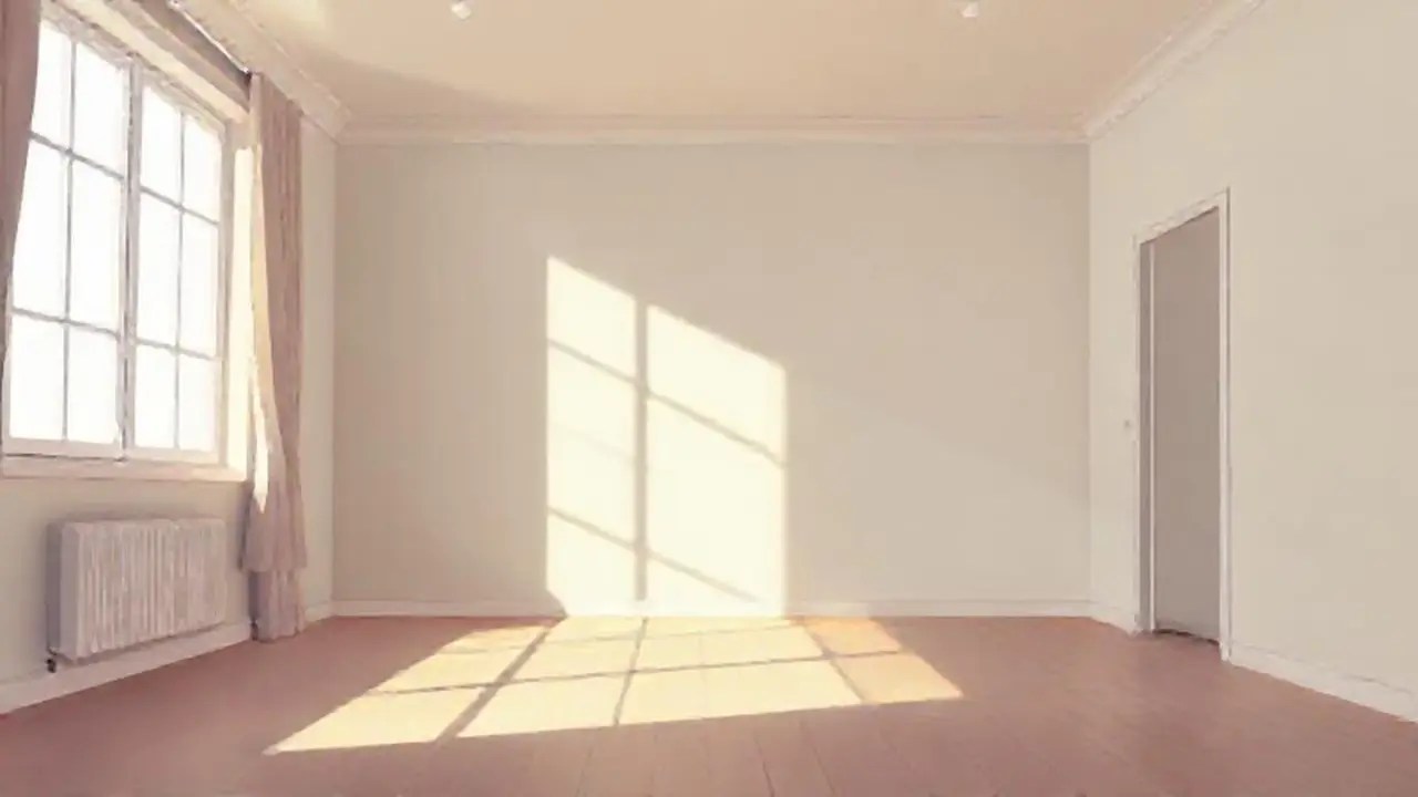 Habitación vacía, luz tenue