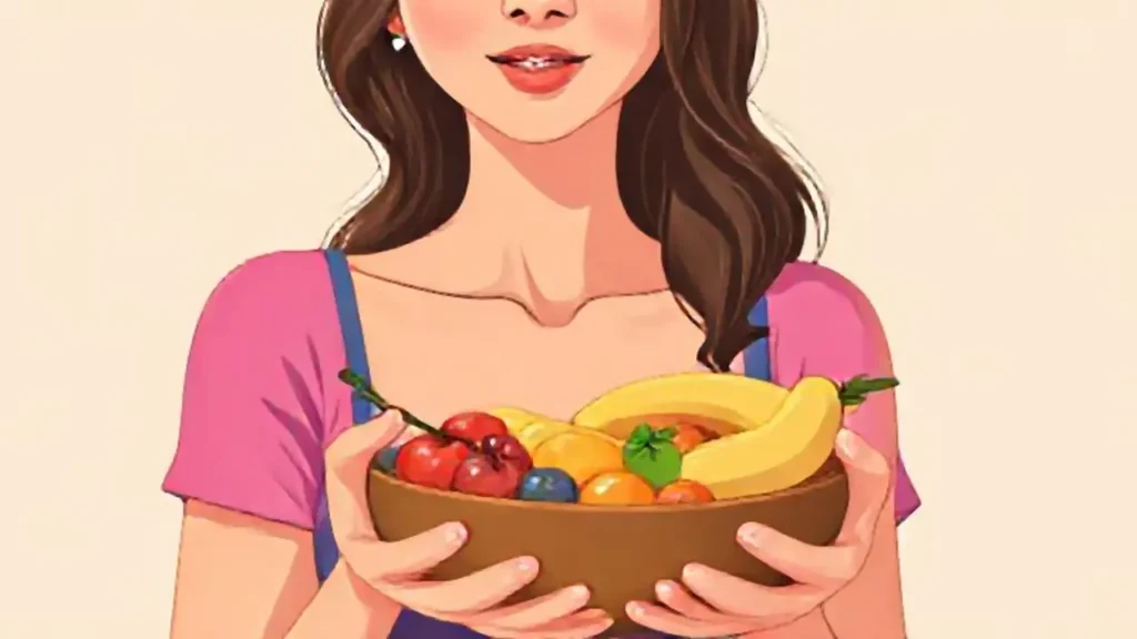 Mujer con fruta