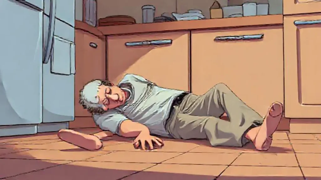 El Hombre de Piedra yacía en el suelo de la cocina