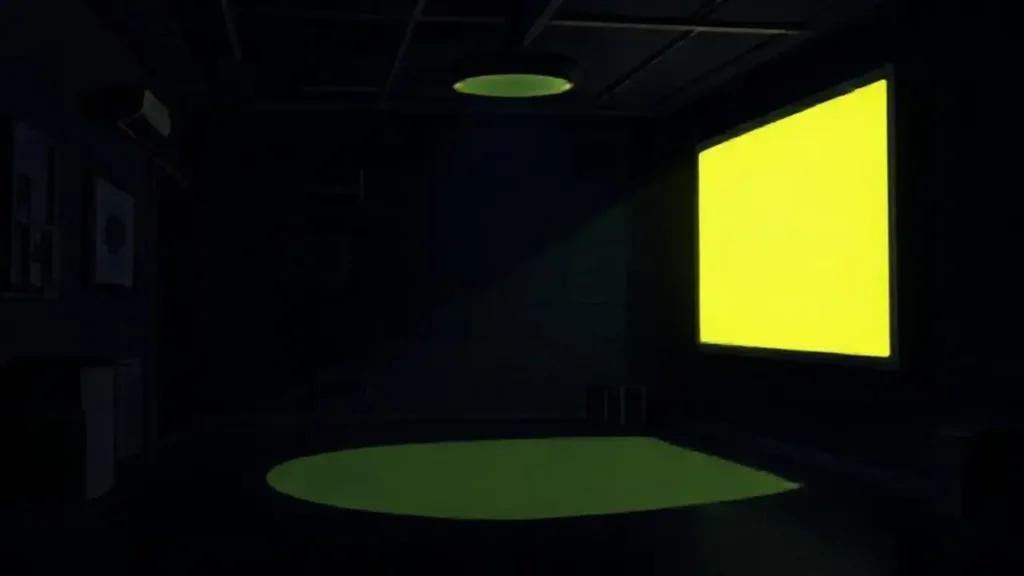 Oscuridad y luz de pantalla