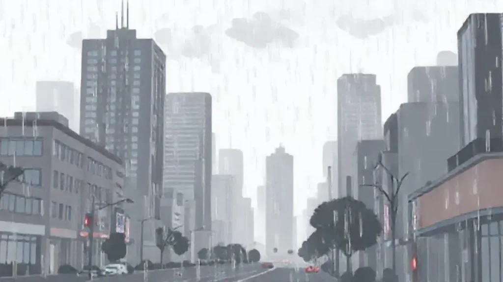 Lluvia en la ciudad gris