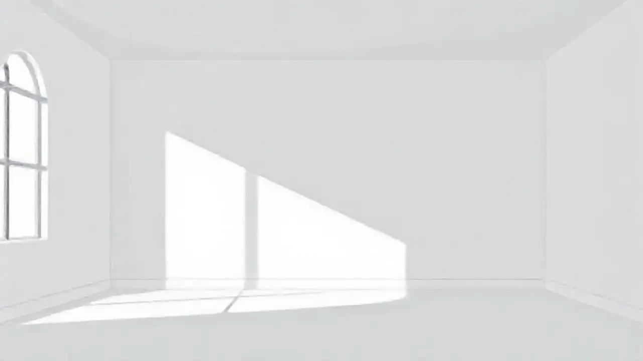 Habitación gris, pared blanca