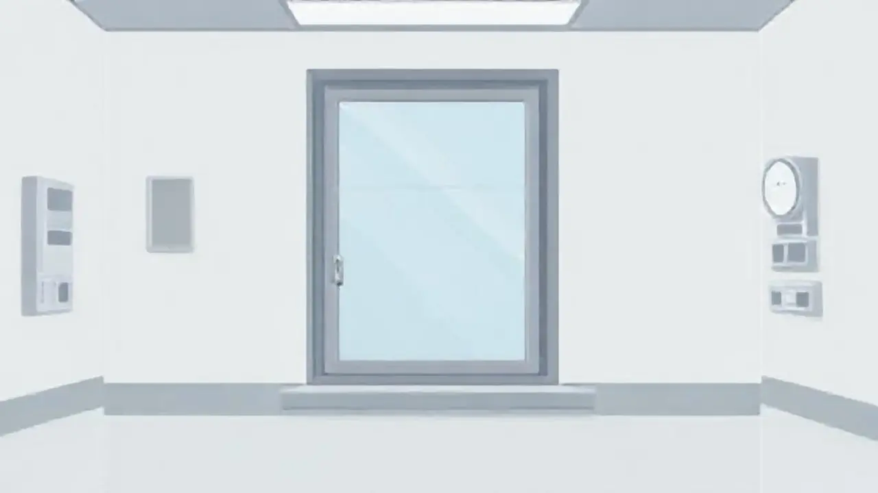 Ventana de hospital gris