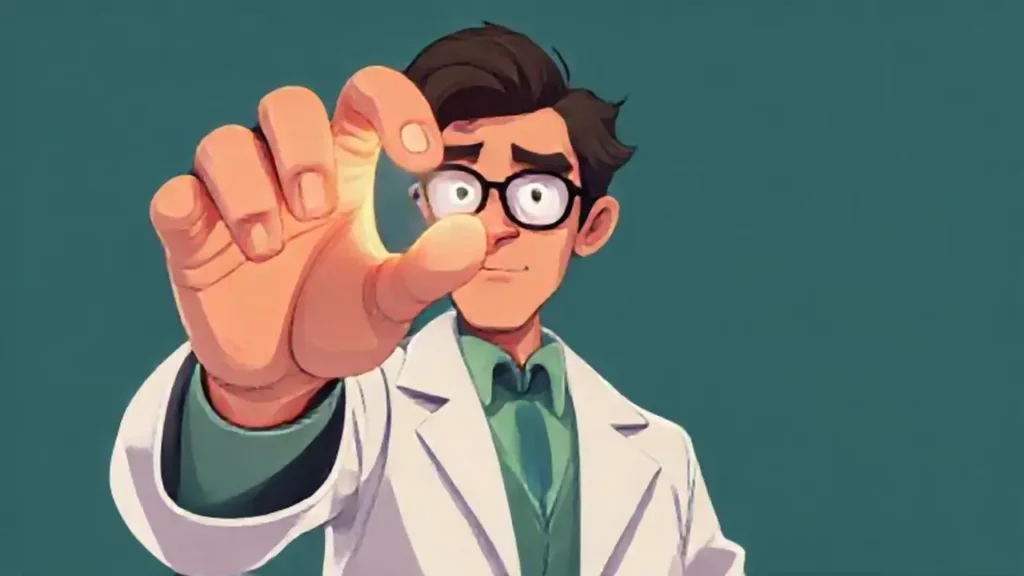Médico examina mano pálida