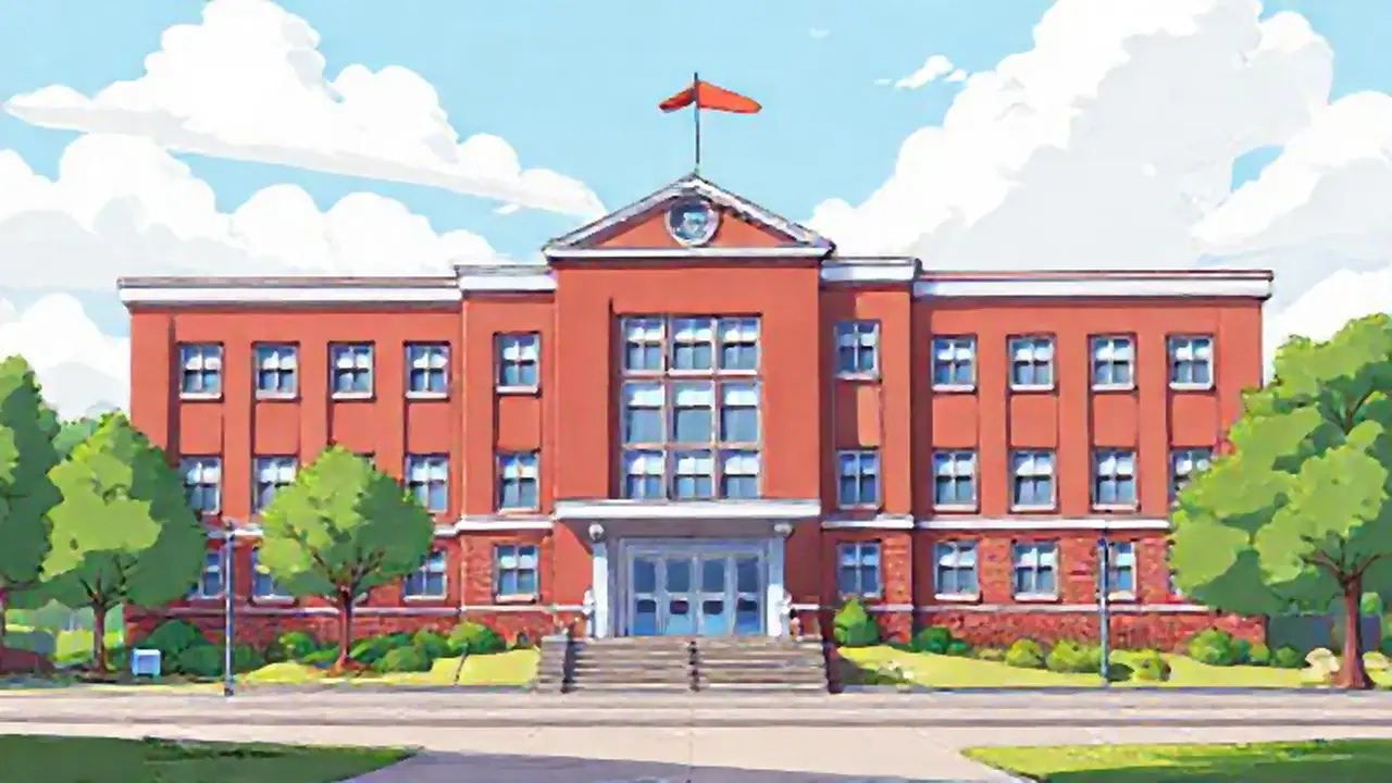 Escuela grande al aire libre