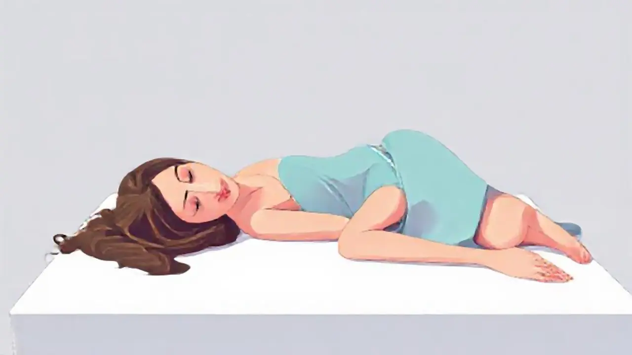 Mujer acostada sobre una mesa blanca