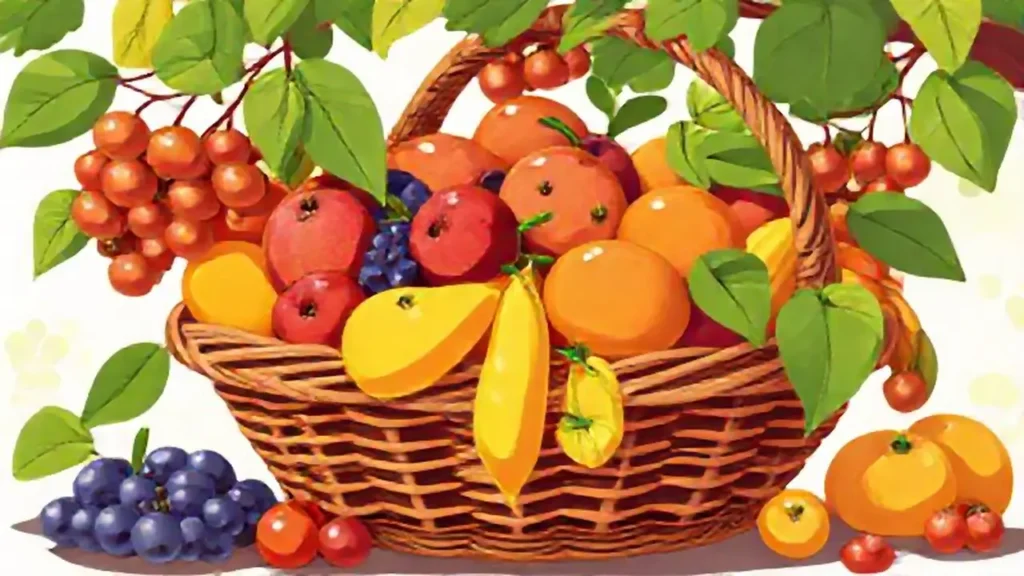 Cesta llena de fruta