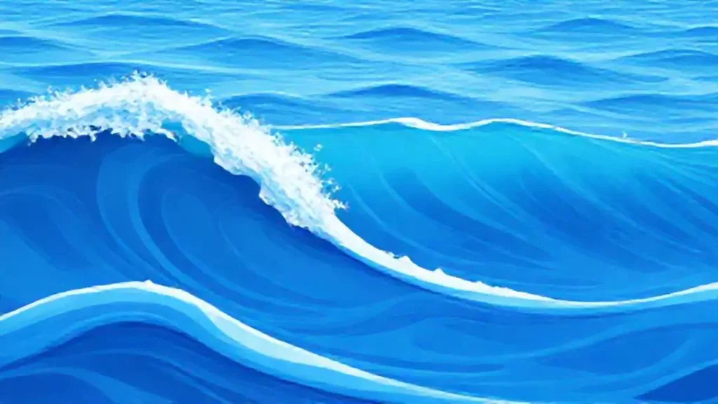 Olas azules se desplazan suavemente