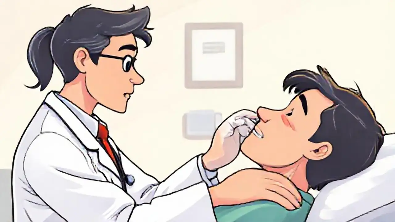 Médico examina a paciente