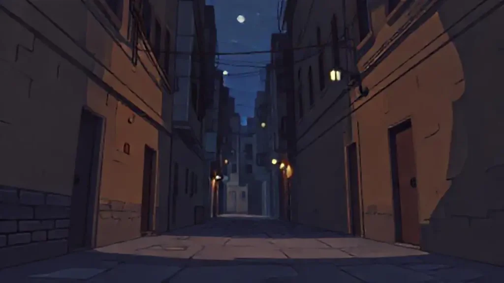 Callejón oscuro y vacío