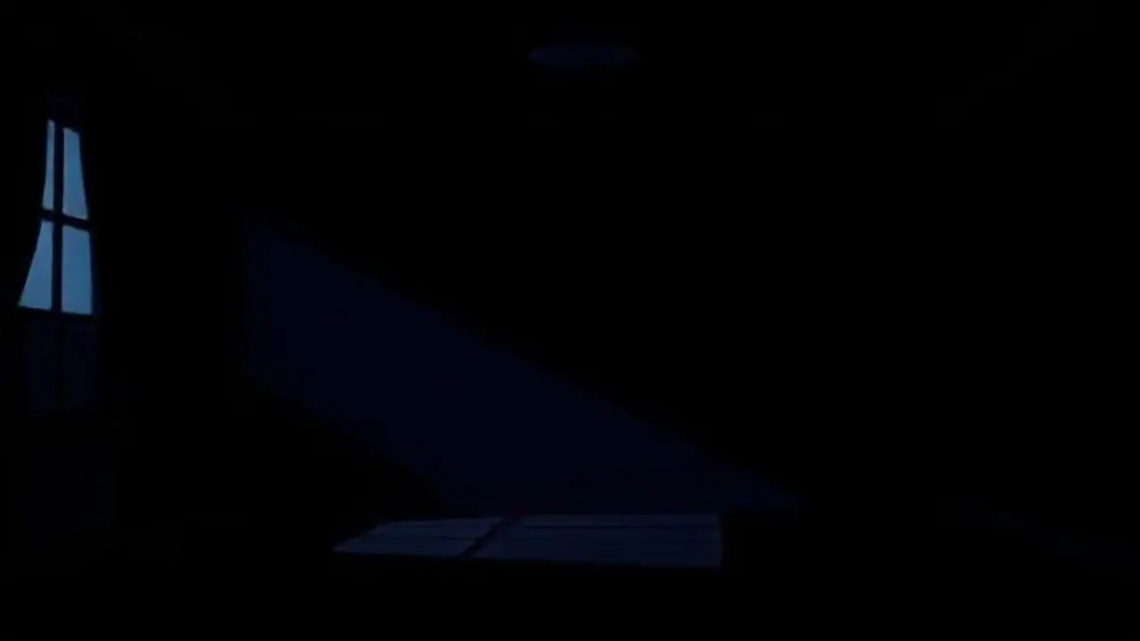 Habitación oscura y silenciosa con luz tenue