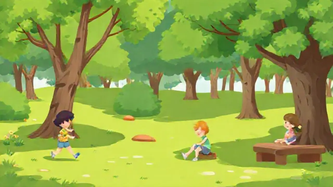 Niños jugando en el parque