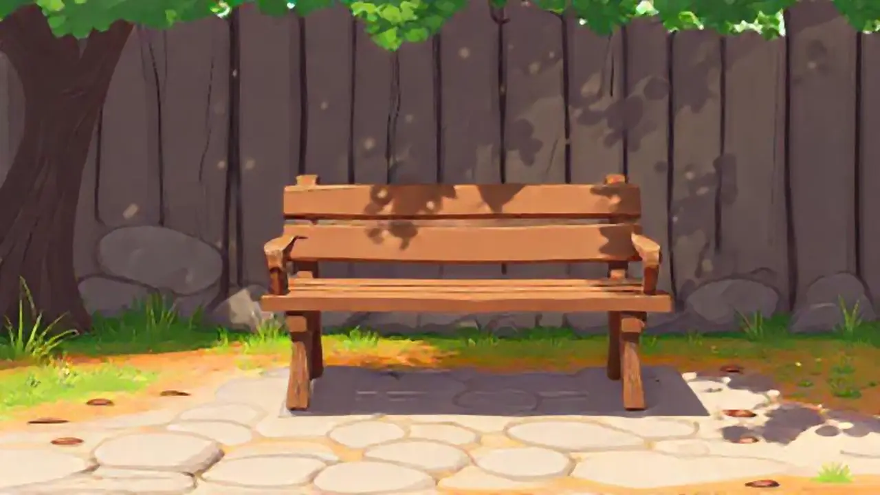 Un banco de madera al sol