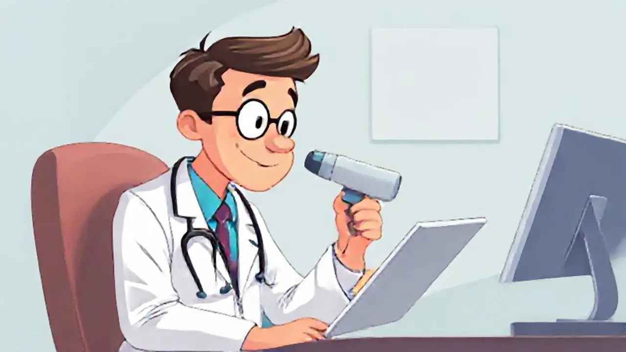 El médico revisa al niño