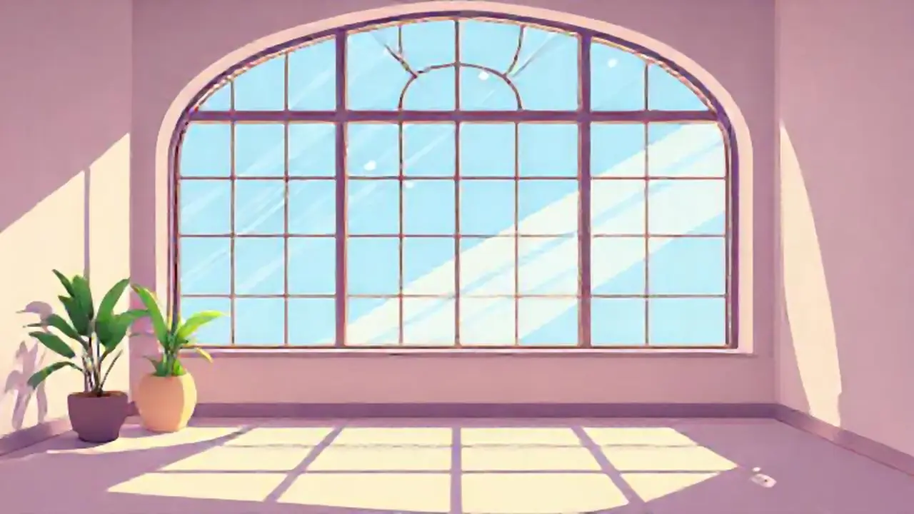 Ventana grande, luz brillante