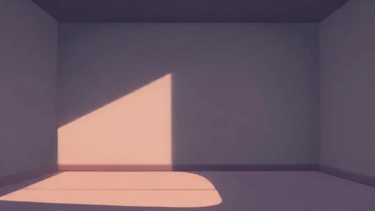Habitación vacía, luz tenue