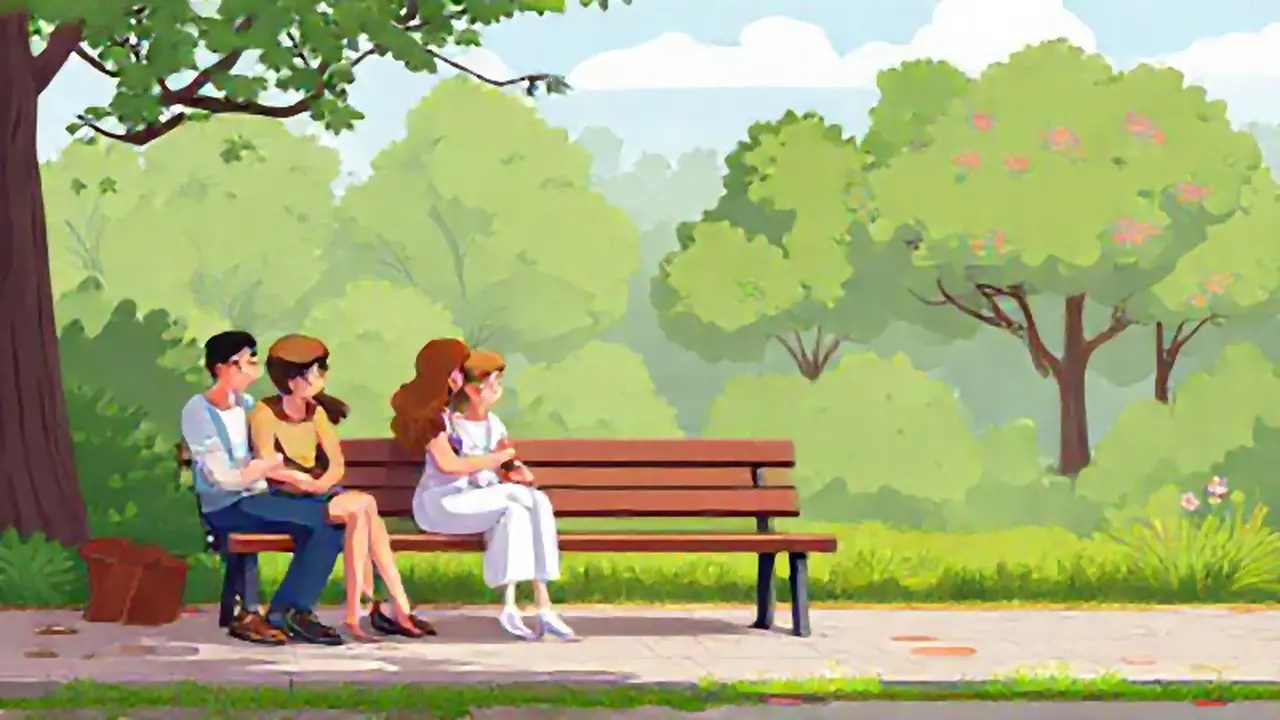 Personas diversas en un banco
