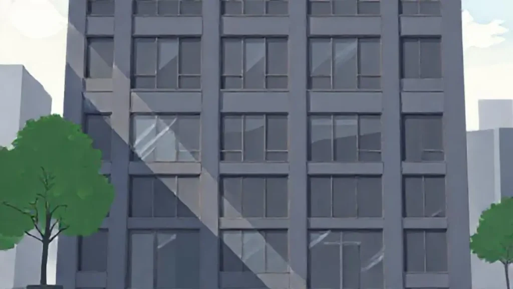 Luz solar en un edificio gris