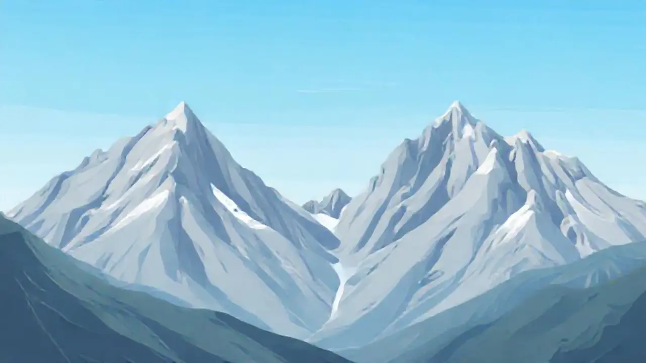 Montañas grises contra cielo azul