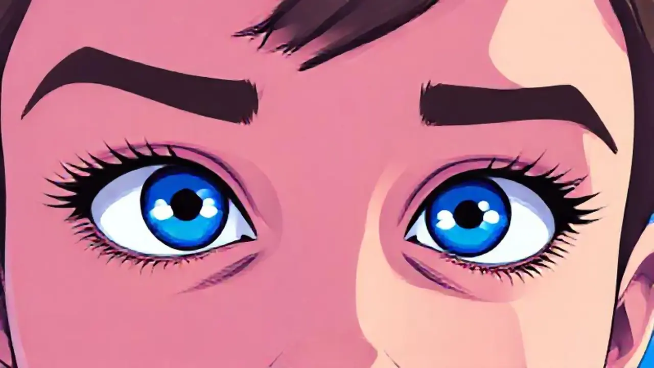 Ojos reflejando el azul