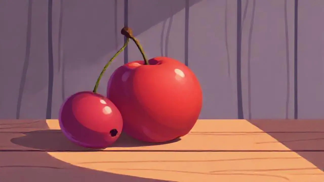Fruta madura sobre madera
