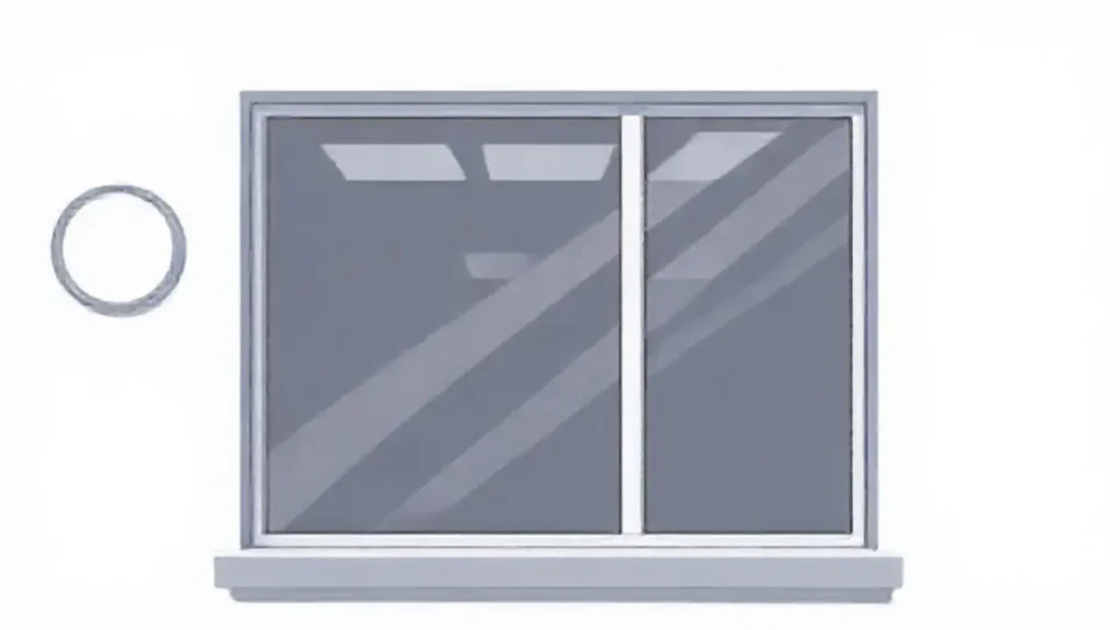 Ventana de consultorio médico gris