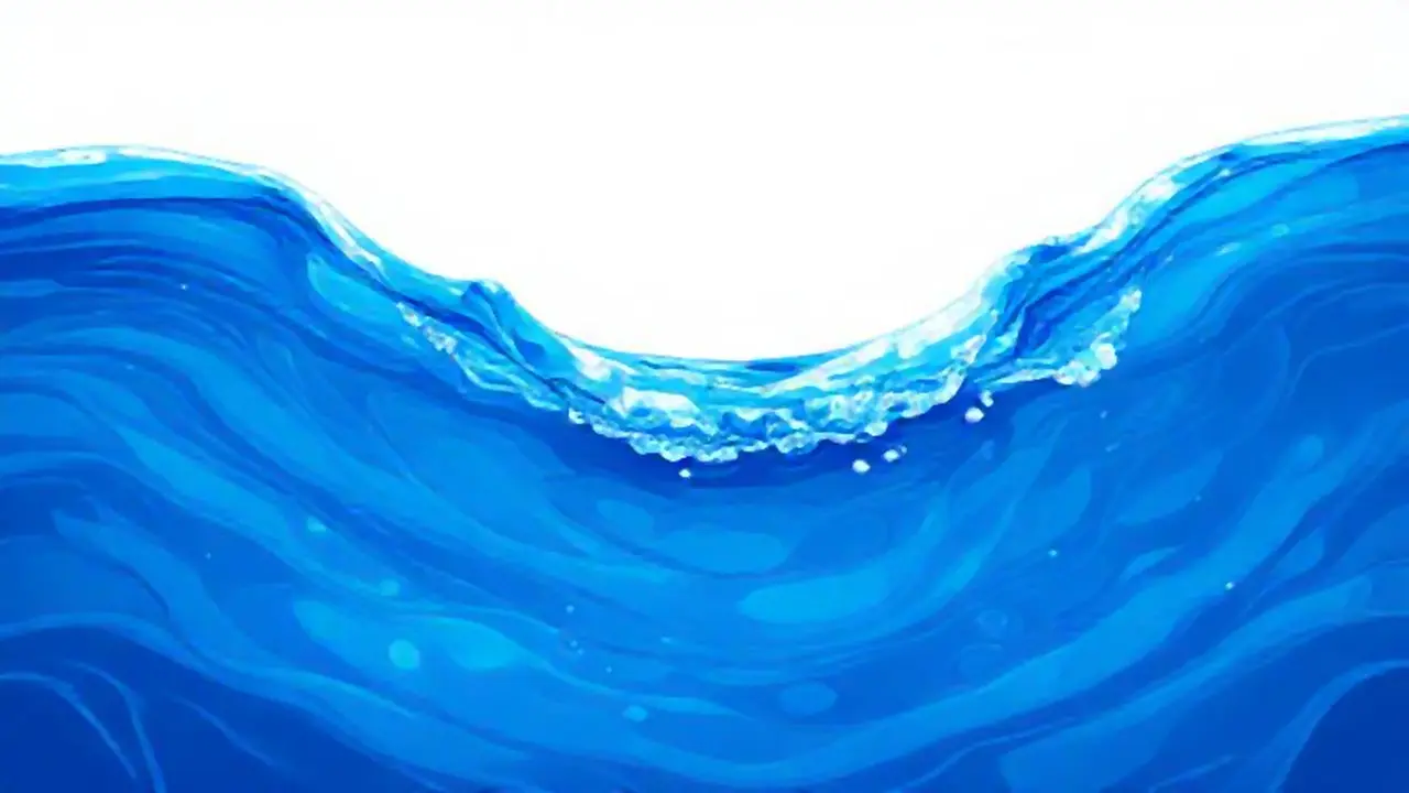 Agua azul fluyendo