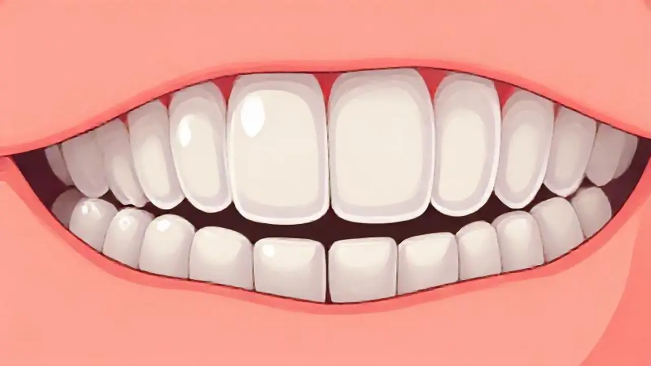 Gengivas cerca de los dientes