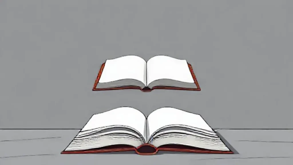 Mesa gris con libro abierto