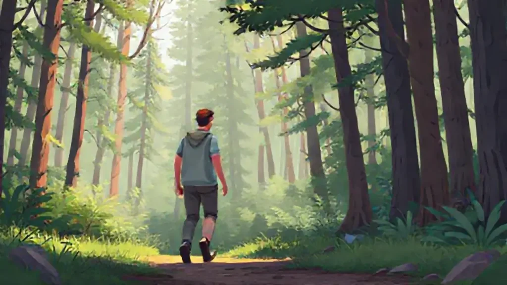 Hombre en el bosque