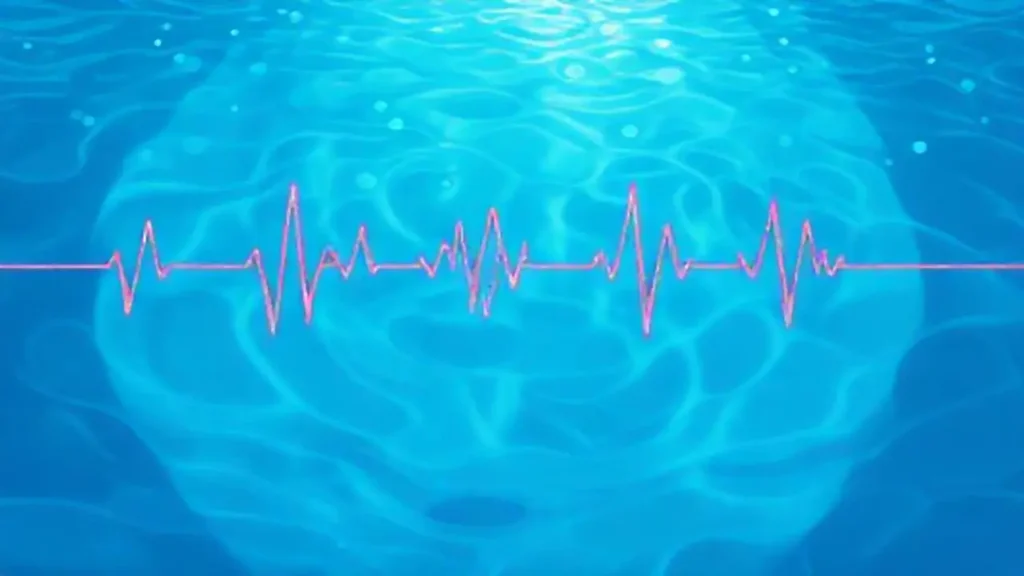 Ritmo cardíaco en aguas azules