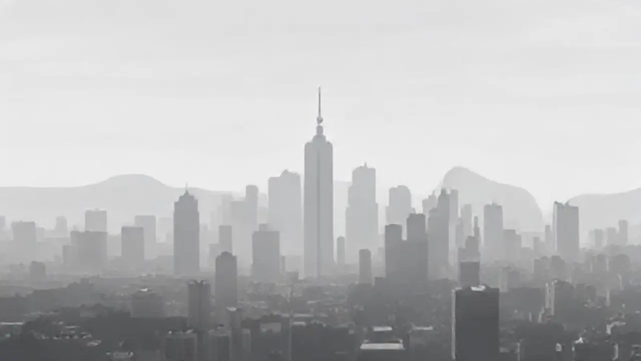 El cielo gris difumina la ciudad