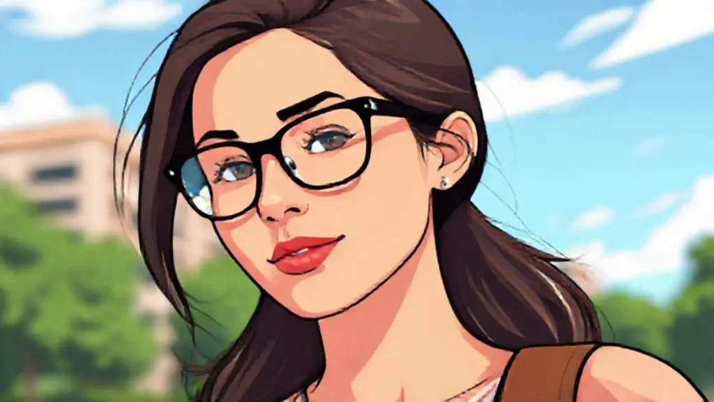 Mujer con gafas al aire libre
