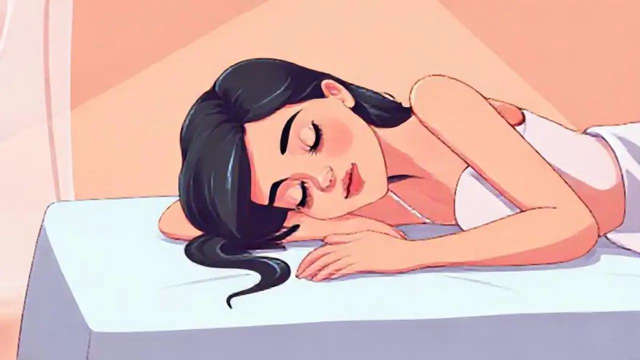 Mujer recostada, luz suave
