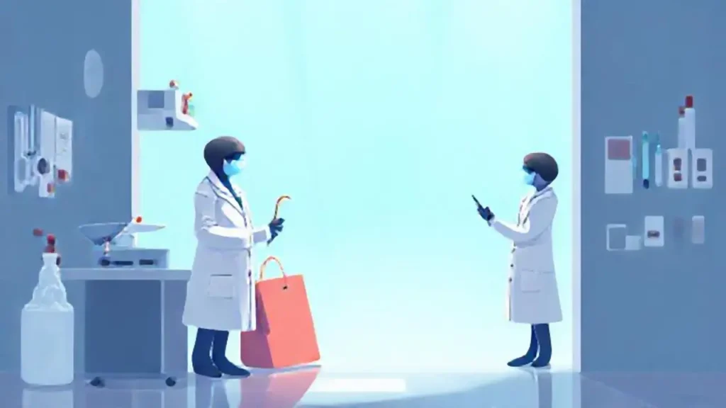 Laboratorios blancos y equipos brillantes