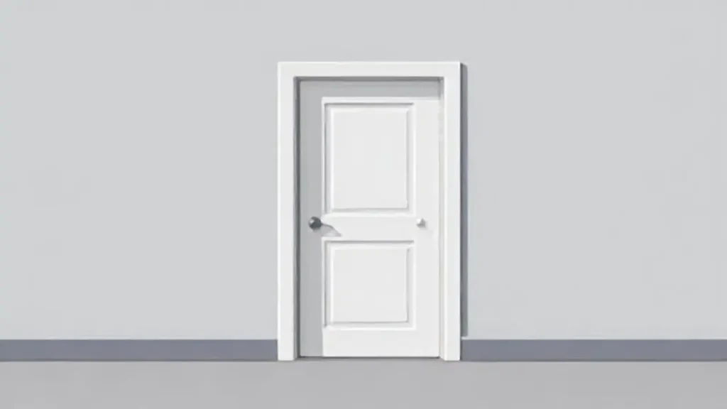 Pared gris con una puerta