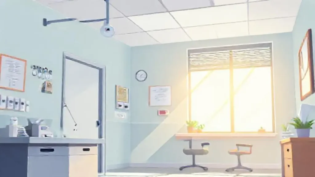 Luz solar en la consulta médica