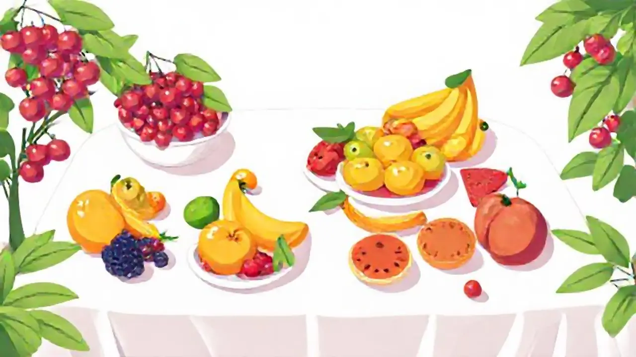 Una mesa blanca con fruta
