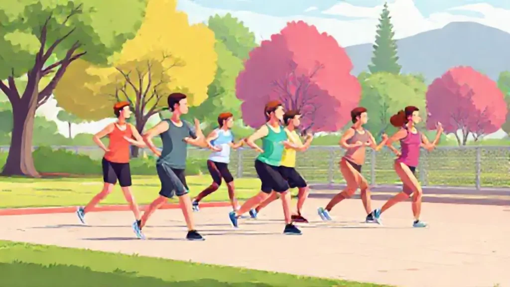 Personas haciendo ejercicio al aire libre