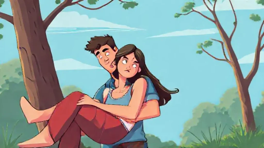 Hombre y mujer preocupados al aire libre