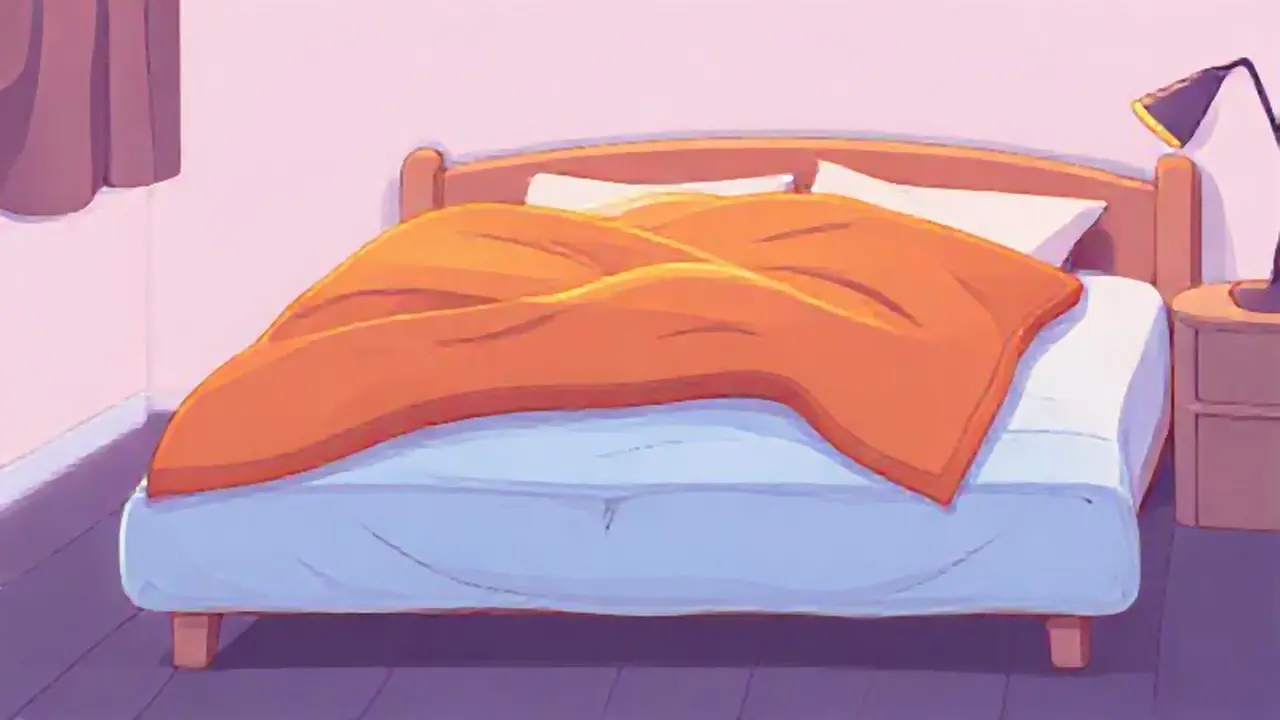 Manta cálida en la cama