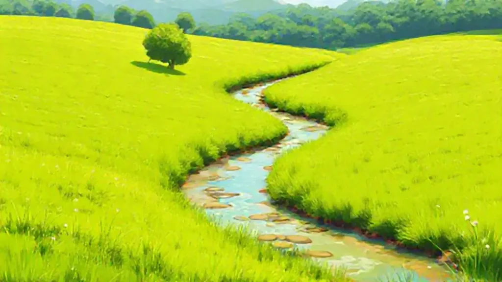 Campo verde y sol