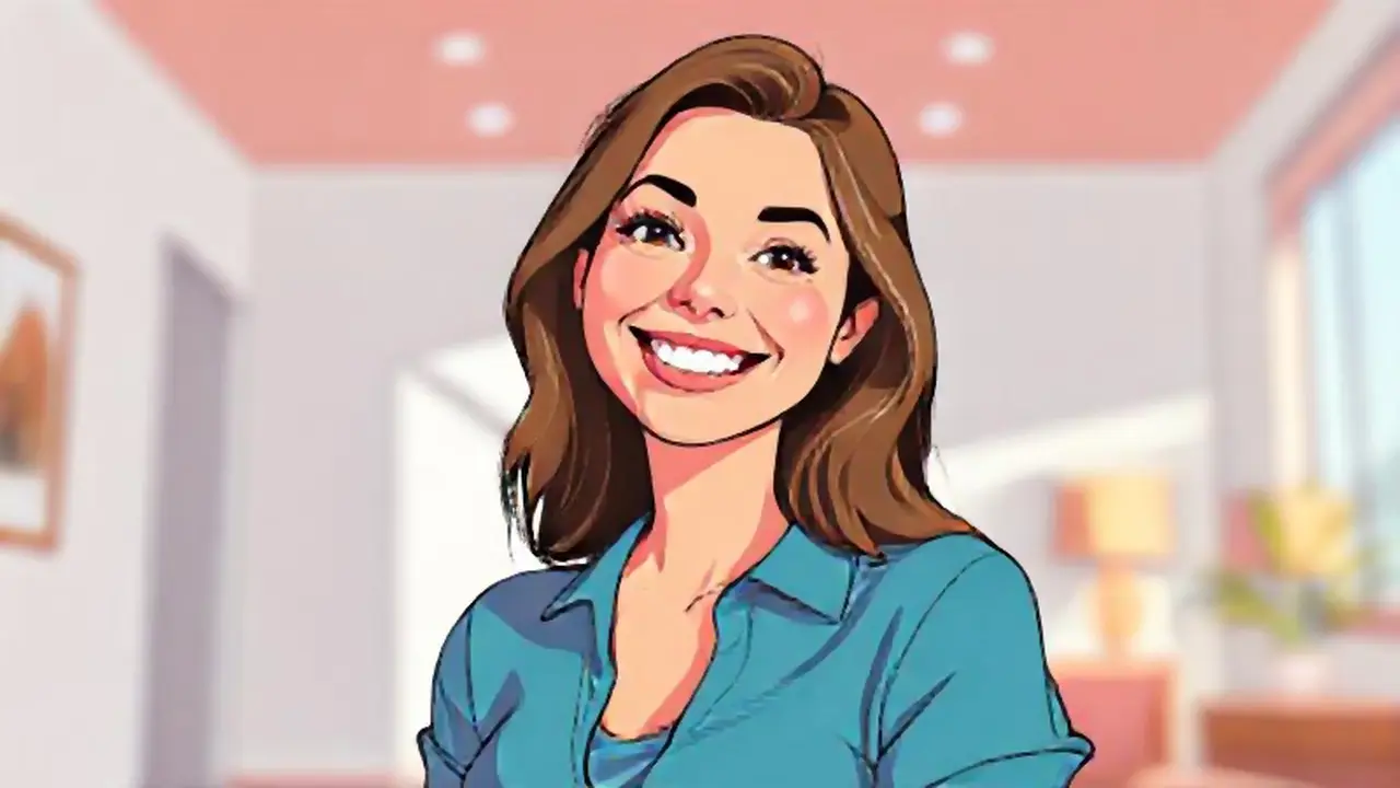Mujer sonriente en un ambiente luminoso