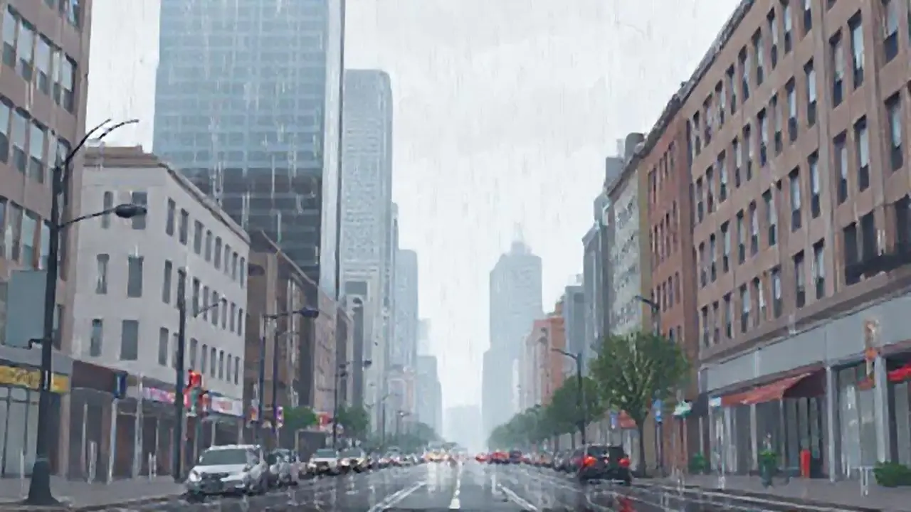 Lluvia gris sobre la ciudad