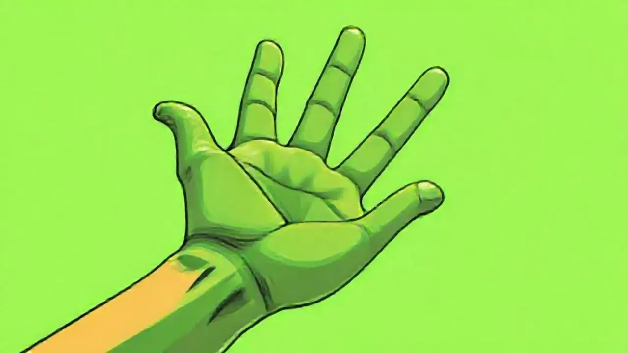 Mano verde extendida