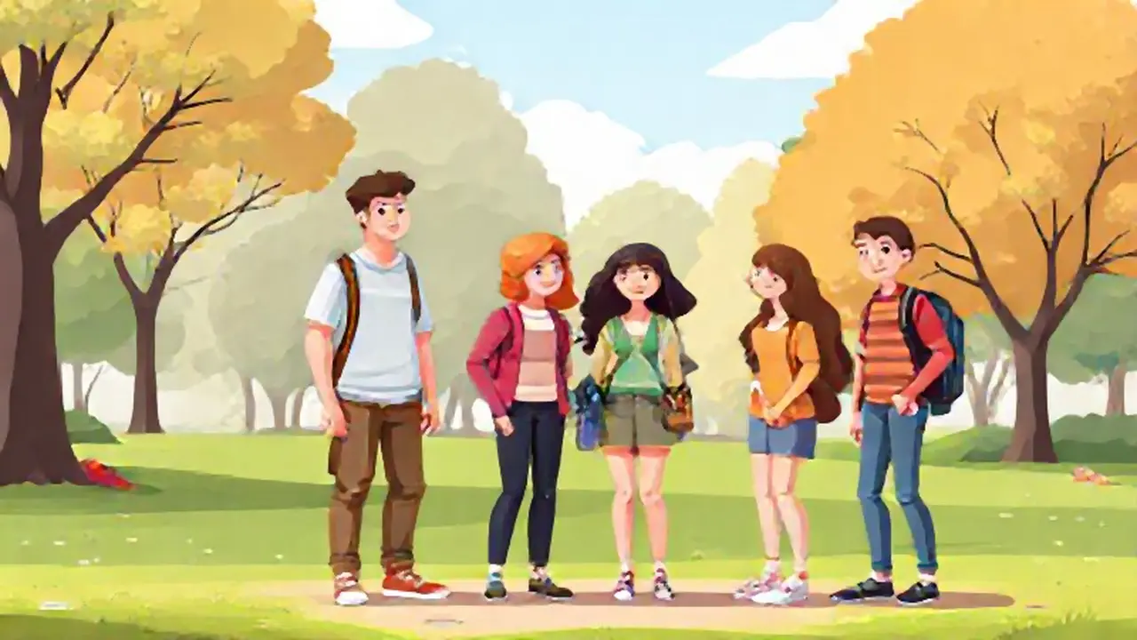 Amigos en el parque