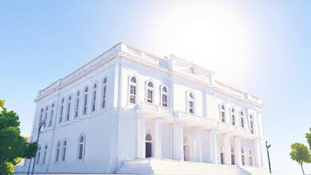 Edificio blanco iluminado por el sol