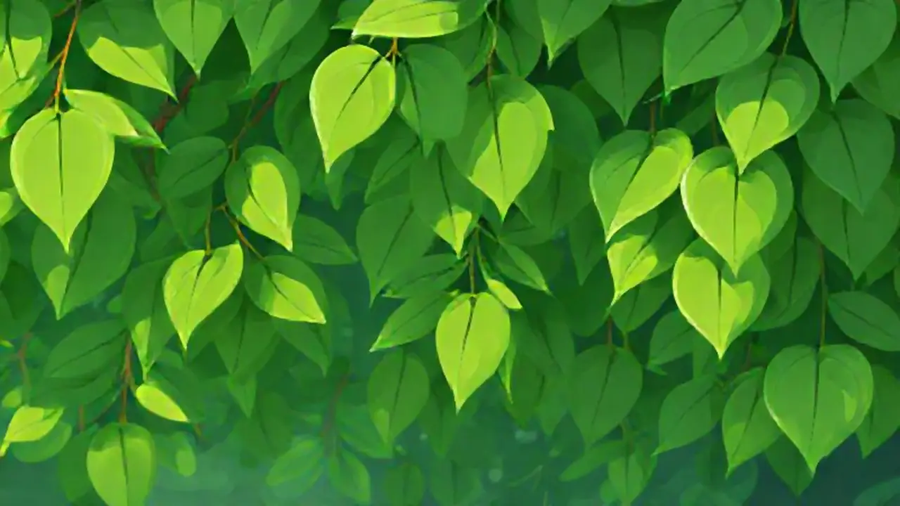 Hojas verdes se balancean suavemente